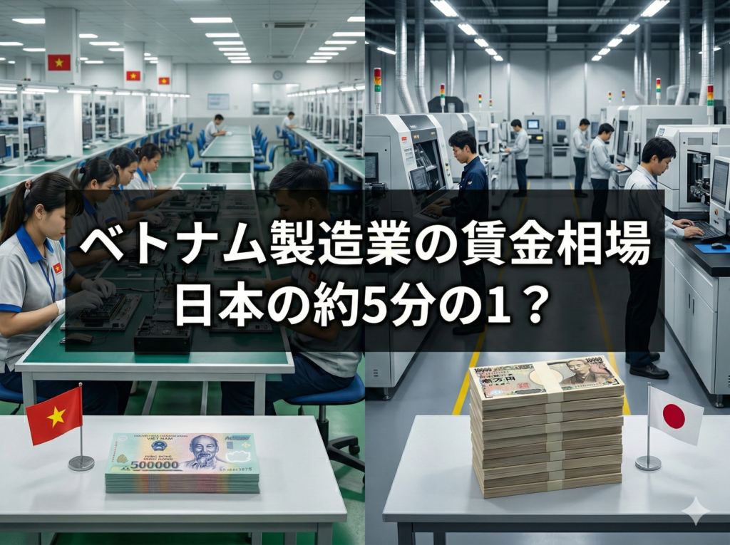 ベトナム製造業の賃金相場はどれくらい？