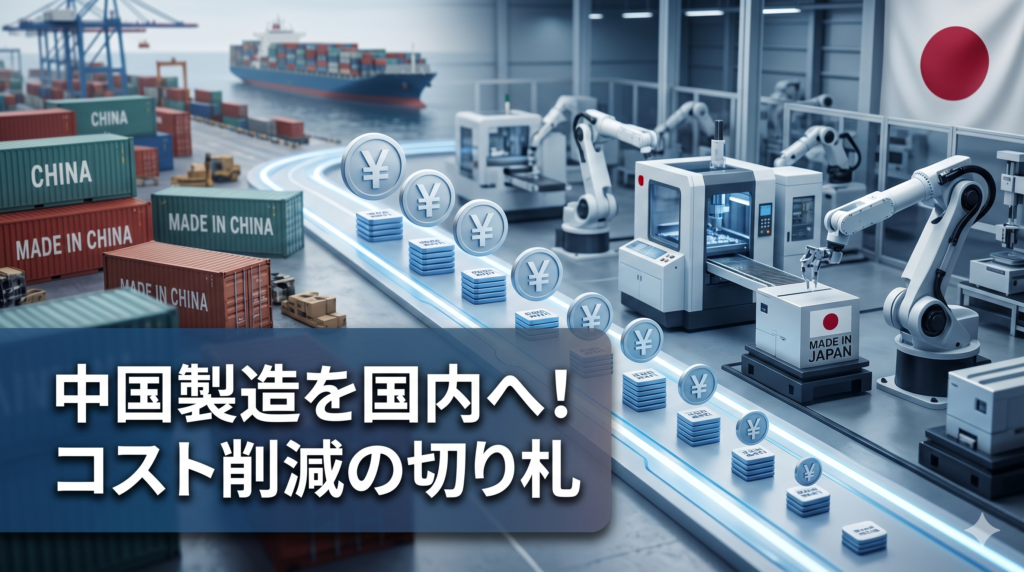 中国製造から国内製造への切り替えコストを抑えるには？